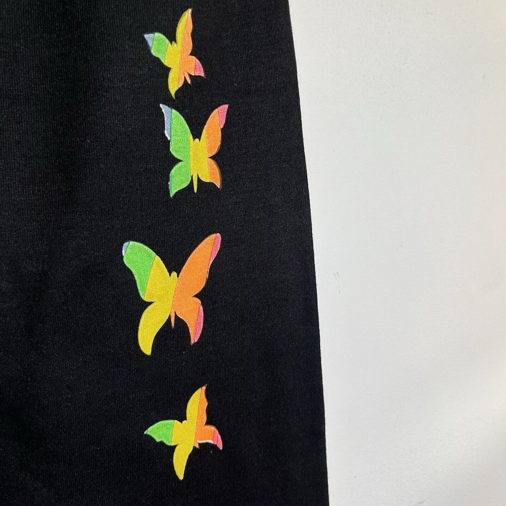 1991 New Jerzees Rainbow Paint Butterflies Graphic Sweatsuit Sweatshirt Womens L - Picture 13 of 14